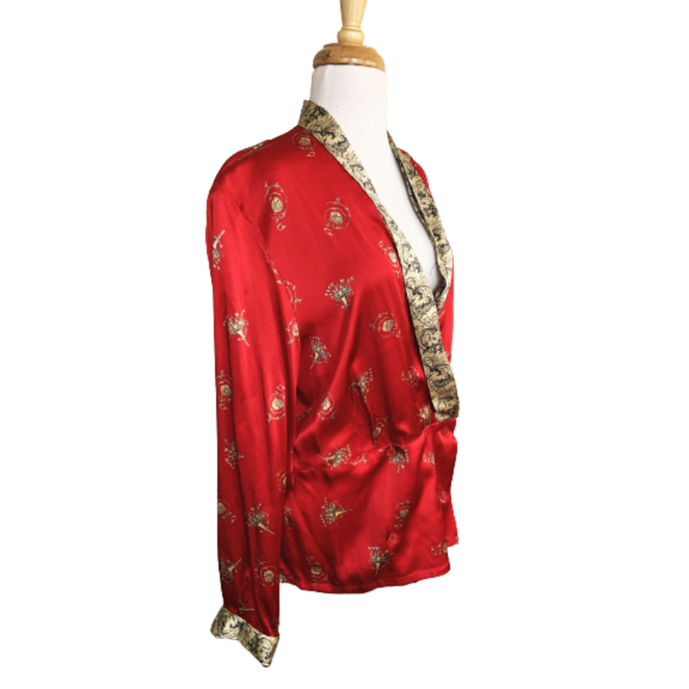 Austin Reed Red and Gold Blouse - Picture 2 of 3